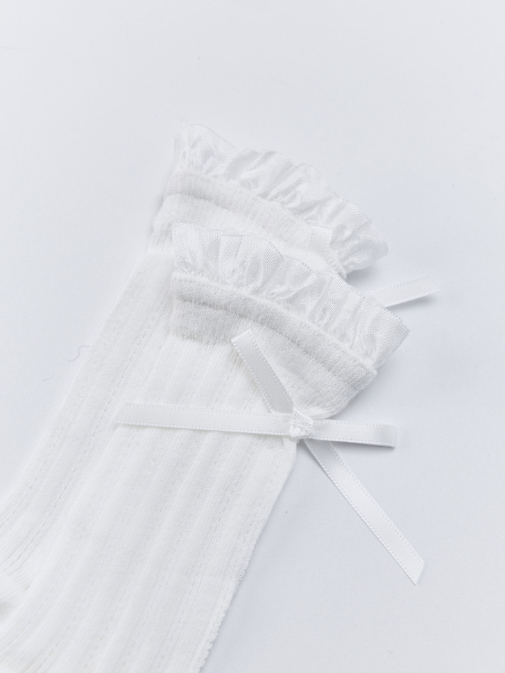 высокие ажурные носки для девочек 4610517096876 по акции