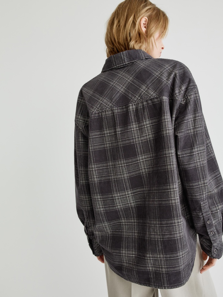 вельветовая рубашка оверсайз в клетку 4610517223760 с промокодом