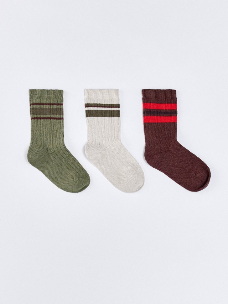 Детские носки SELA (3 пары), разноцветный, арт. 35142