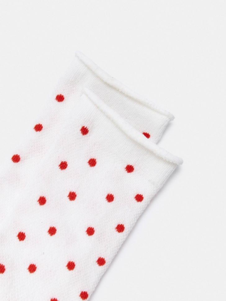 носки в горошек для девочек от бренда sela вид слева