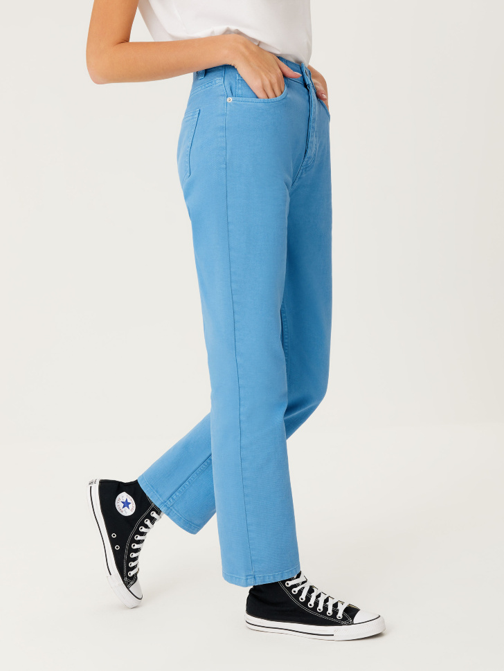 Цветные прямые джинсы (голубой, S) от Sela