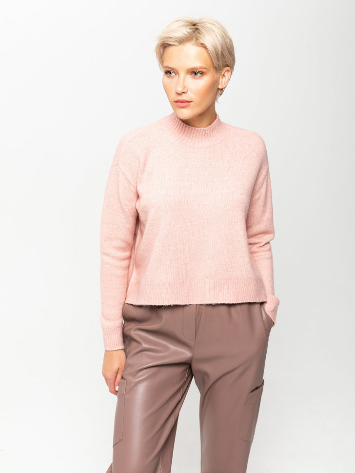 свитер женский (розовый, L) sela 4603375099936 - фото 3