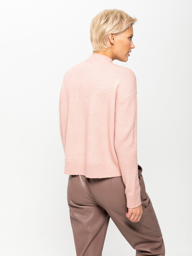 свитер женский (розовый, L) sela 4603375099936 - фото 5