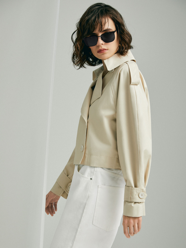 

Укороченный тренч оверсайз