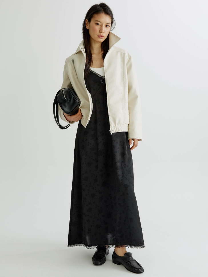 платье макси из жаккардового сатина по цене 4799 руб вид справа