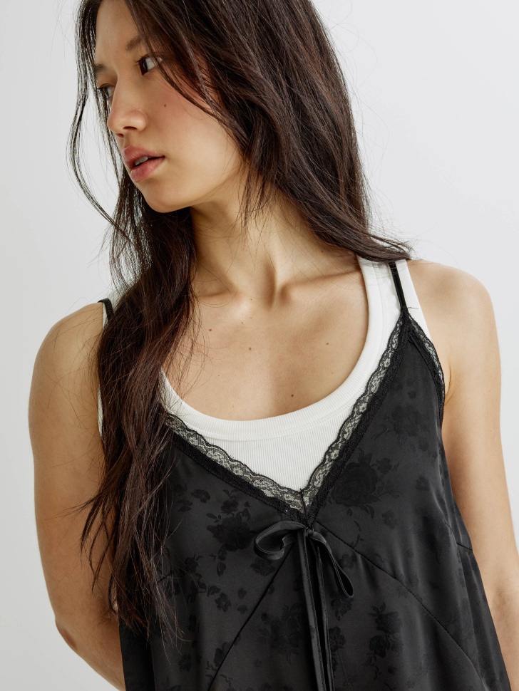 платье макси из жаккардового сатина из россии вид сбоку