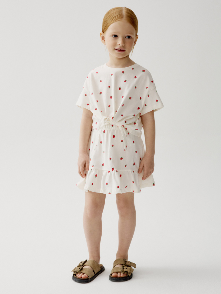 комплект из футболки и юбки для девочек 4610517652904 фотография