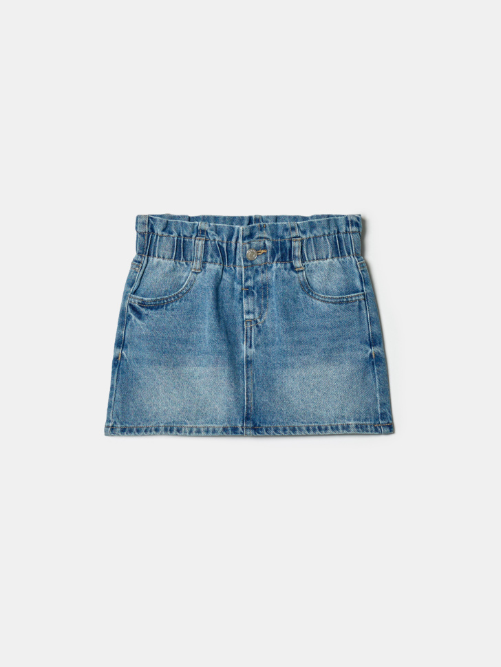 Джинсовая юбка SELA для девочек, голубой, арт. 42806