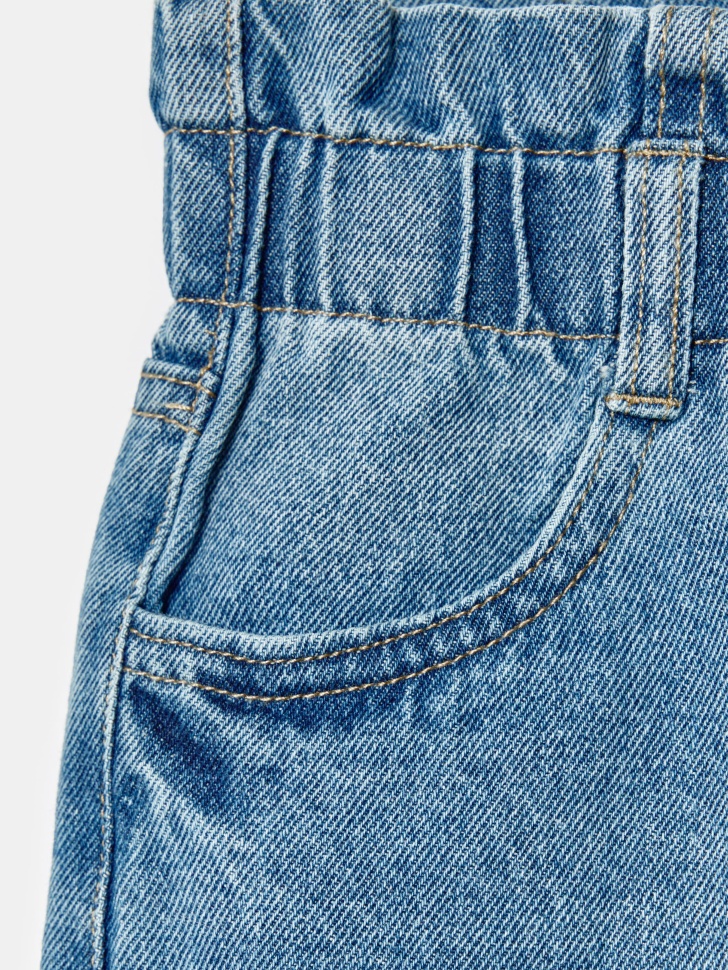 джинсовая юбка на резинке для девочек из россии вид сбоку