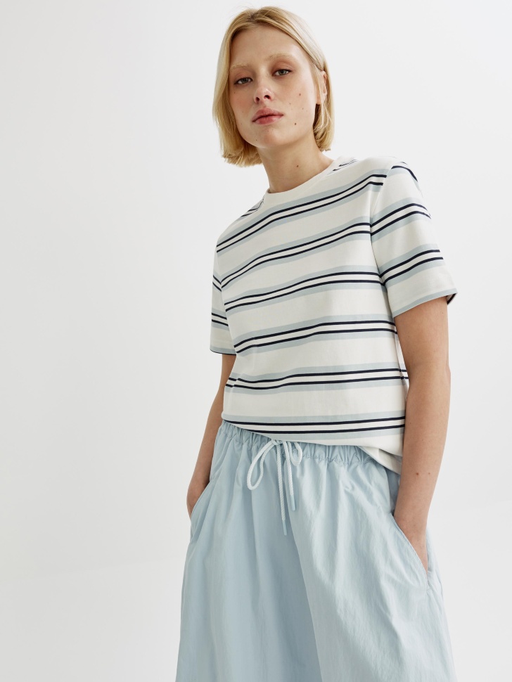 Футболка SELA в полоску, разноцветный, арт. 45441