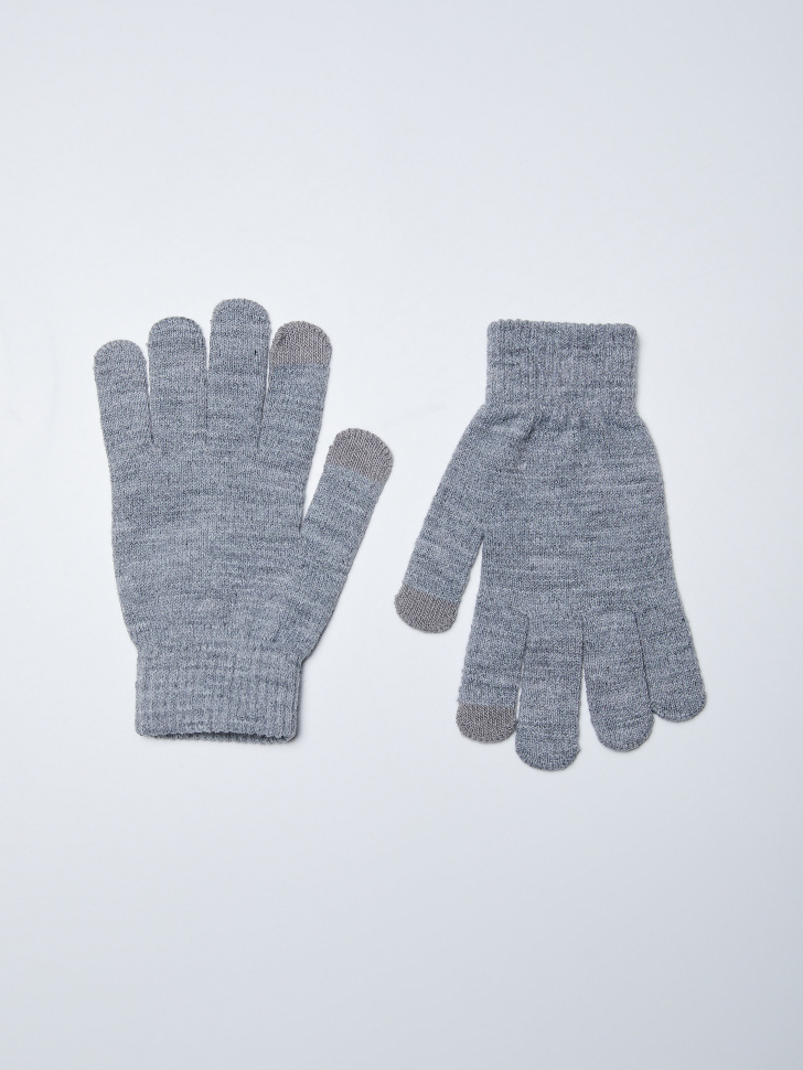 Сенсорные перчатки (серый, L)