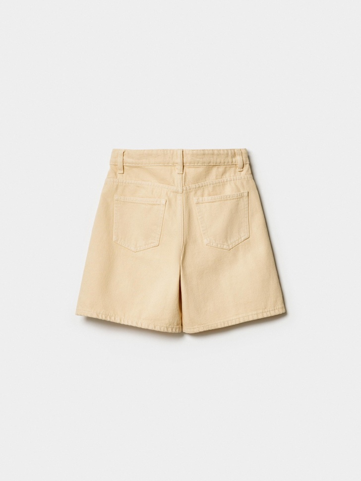 свободные шорты из твила для мальчиков по цене 2299 руб вид справа