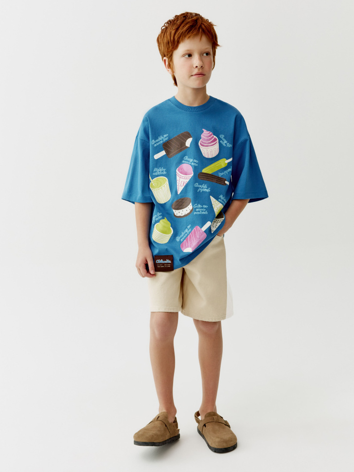 свободные шорты из твила для мальчиков 4610517901675 фотография