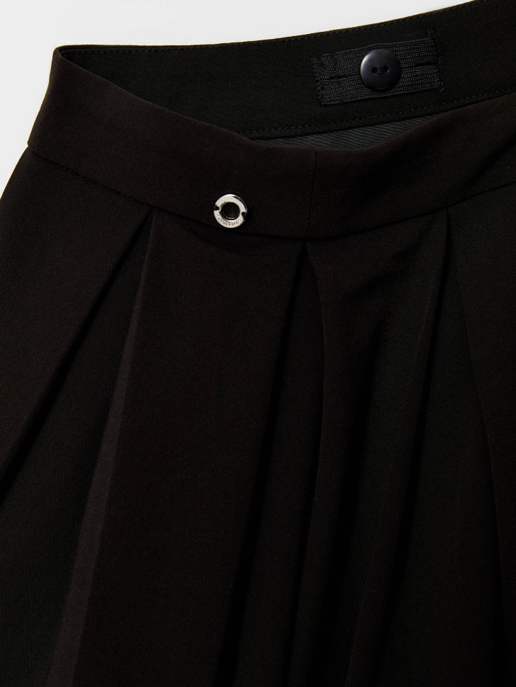 Юбка в складку для девочек (черный, 146/ 11-12 YEARS) от Sela