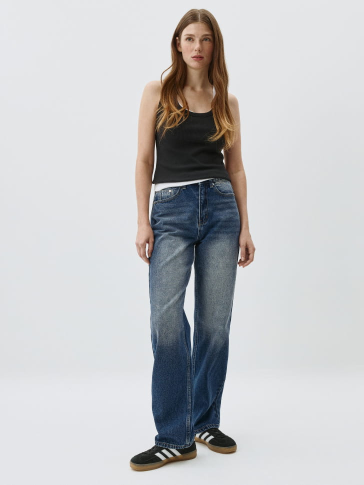 Утепленные джинсы Straight Fit