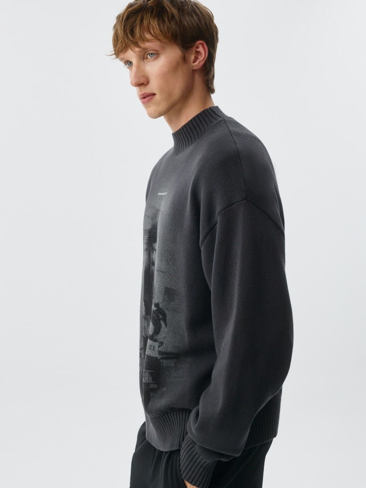 вязаный джемпер с принтом из коллекции  x мосфильм 4610517101563 купить с доставкой