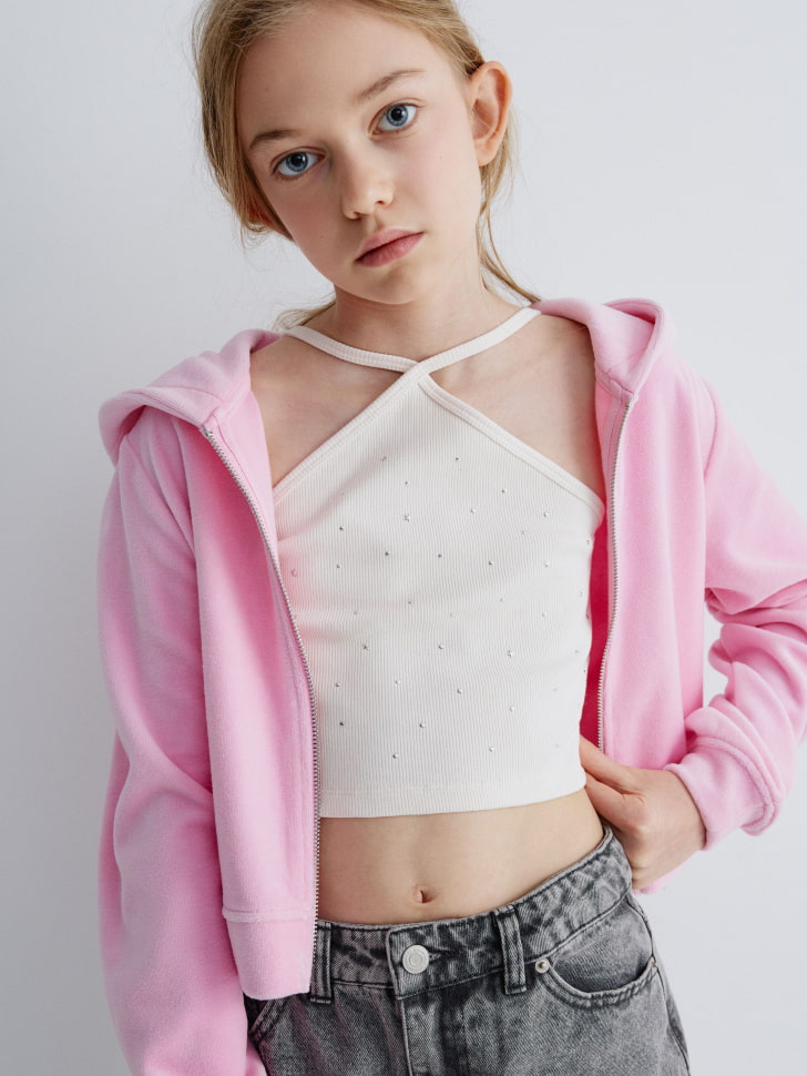 

Топ с горловиной халтер для девочек, SL5811050208