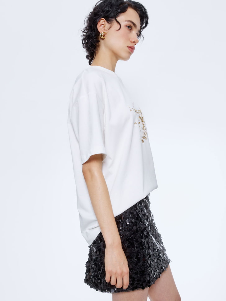 футболка оверсайз с принтом и патчем 4610517173911 купить с доставкой