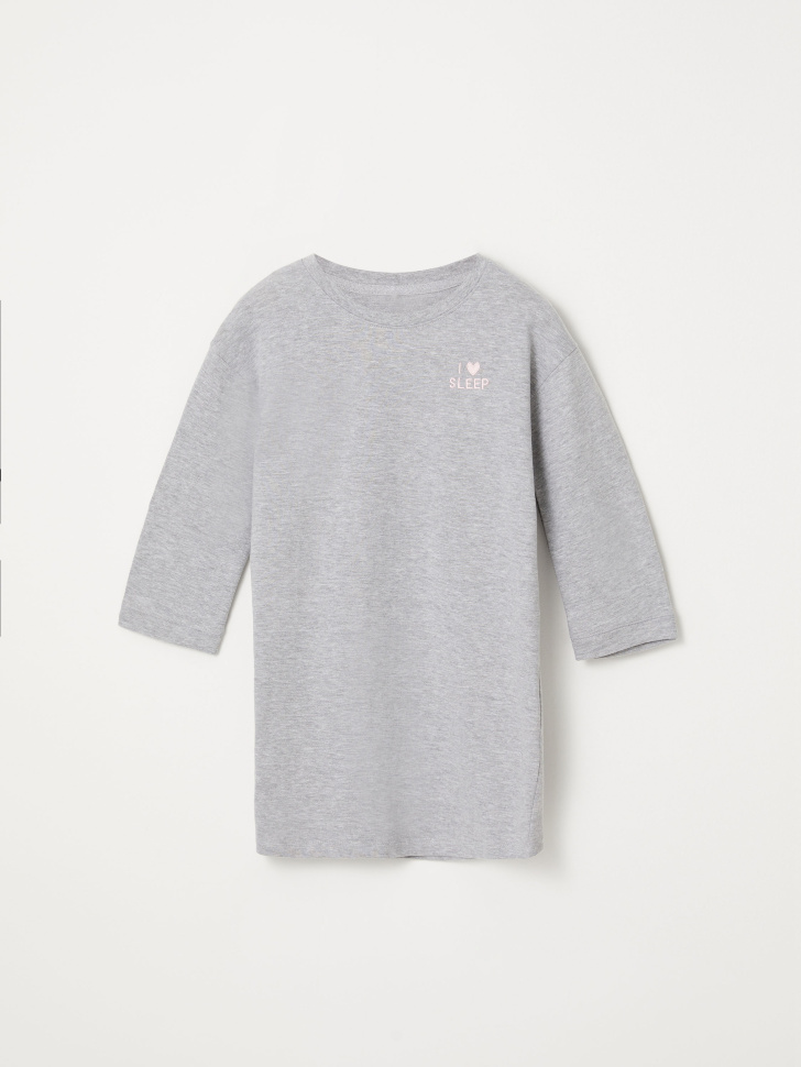 Ночная сорочка оверсайз для девочек (серый, 134-140 (9-10 YEARS)) от Sela