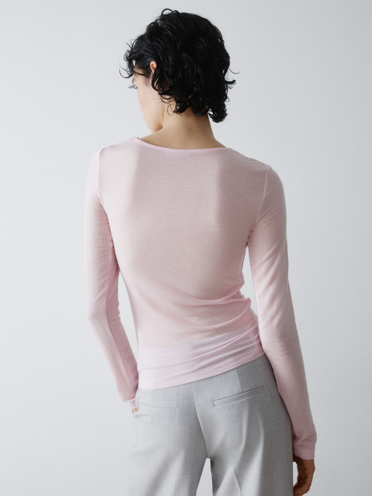 тонкий лонгслив с содержанием шерсти 4610517246714 с промокодом