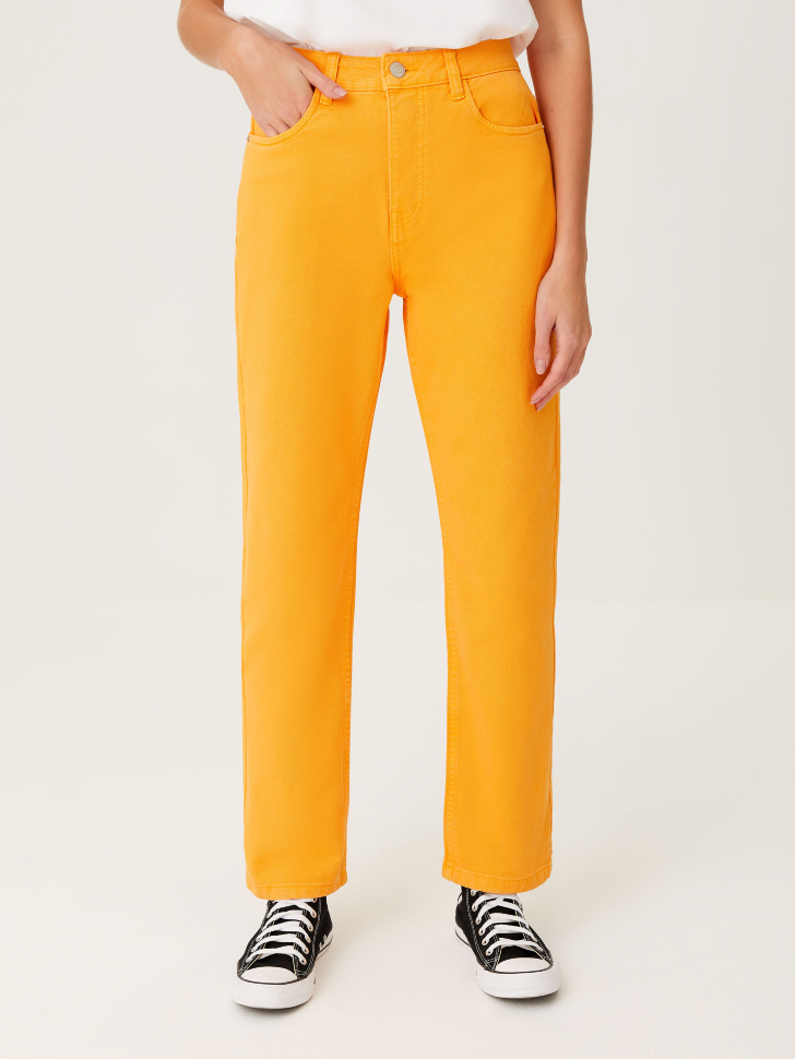 Цветные прямые джинсы (оранжевый, XXS) от Sela