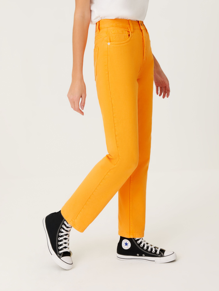 Цветные прямые джинсы (оранжевый, M) от Sela
