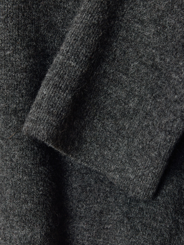 укороченное зип-худи с содержанием шерсти из шерсти спереди