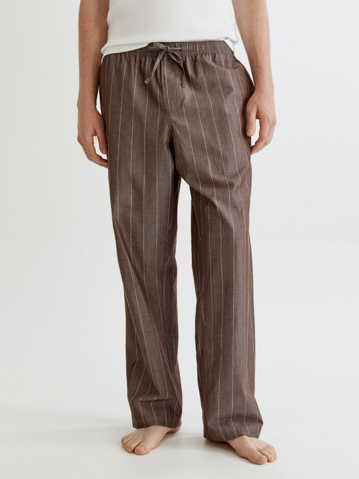 домашние брюки из хлопка от бренда sela вид слева