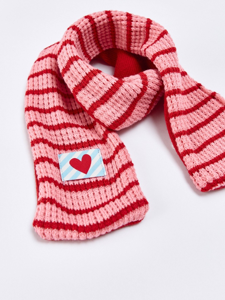 узкий шарф в полоску для девочек от бренда sela вид слева