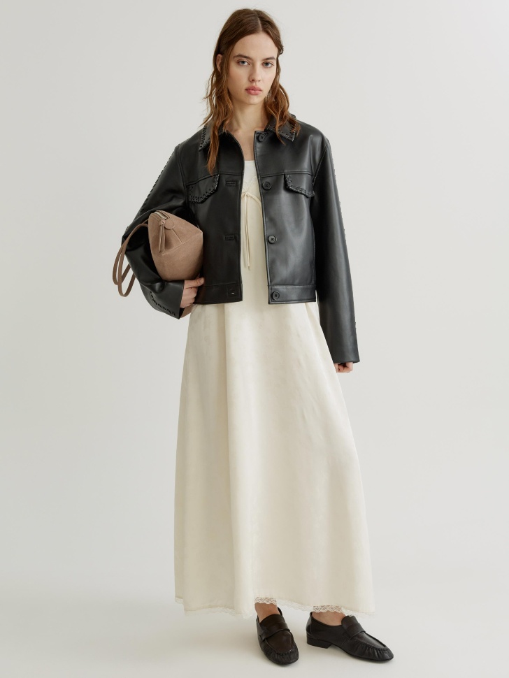 Платье макси Sela из жаккардового сатина, арт. 38451