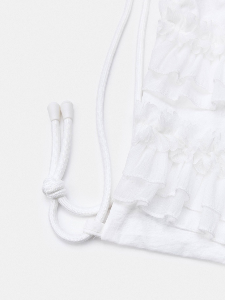 рюкзак-мешок с рюшами для девочек из россии вид сбоку