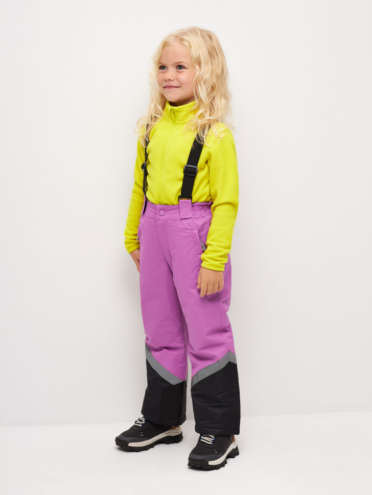 

Утепленные брюки на лямках для девочек