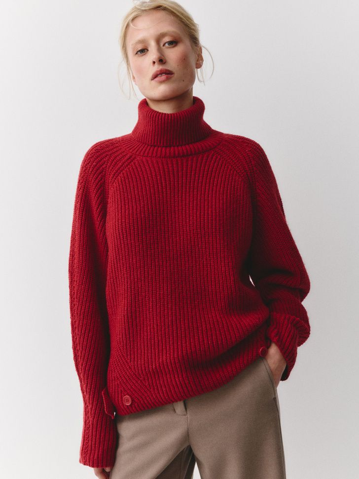 Вязаный джемпер с содержанием шерсти