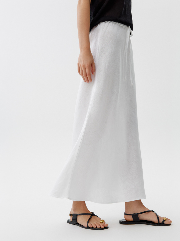 юбка миди из льна по цене 4599 руб вид справа