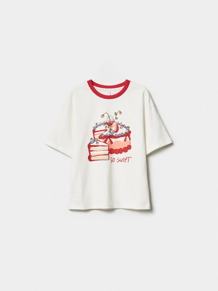 Футболка для девочек Sela, белый, арт. 50517