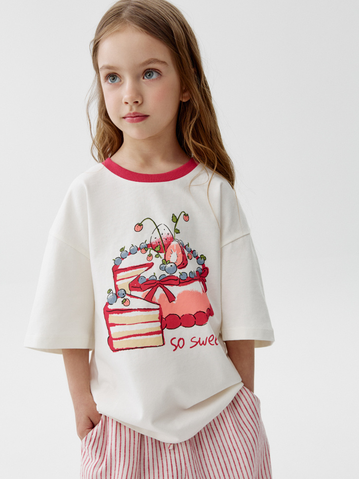 футболка с принтом для девочек 4610517974167 фотография