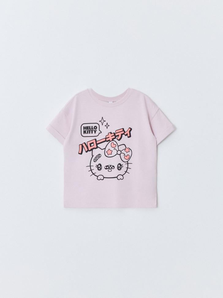 

Футболка оверсайз с принтом Hello Kitty для девочек
