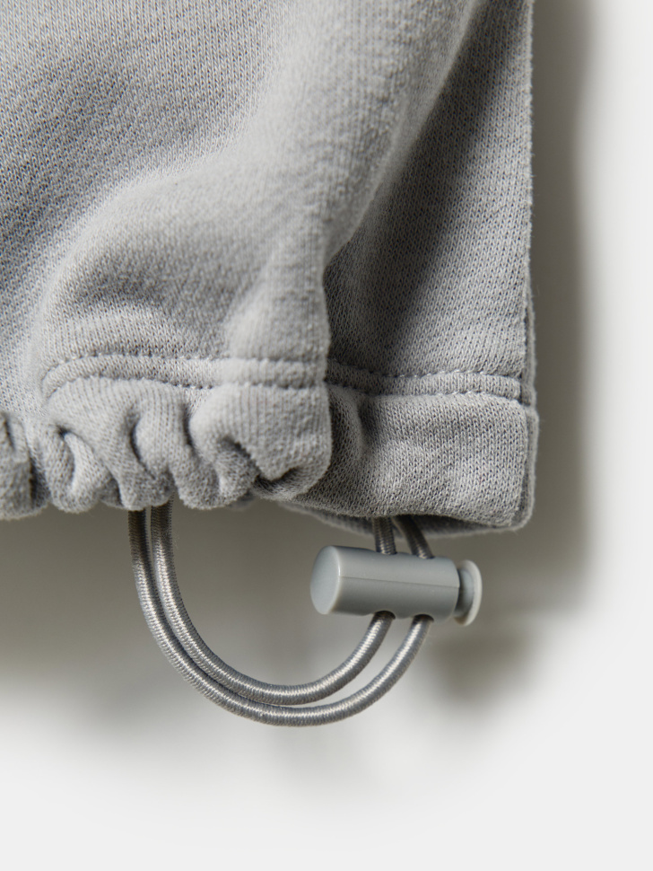 трикотажные брюки с утяжками по низу для мальчиков из футера спереди