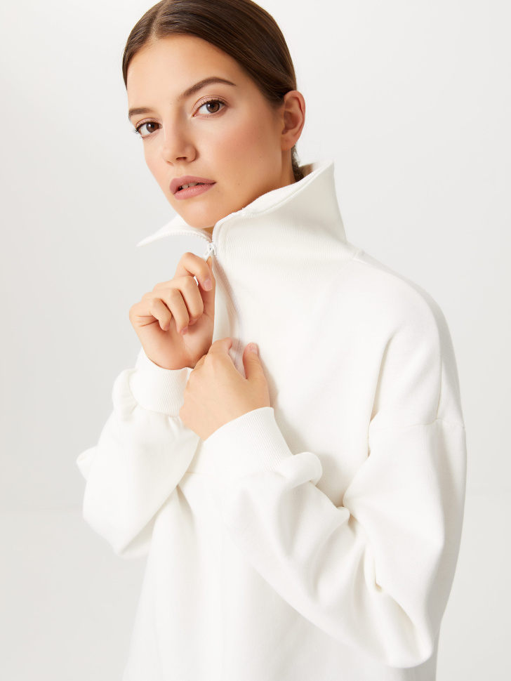 

Свитшот с отложным воротником, Белый