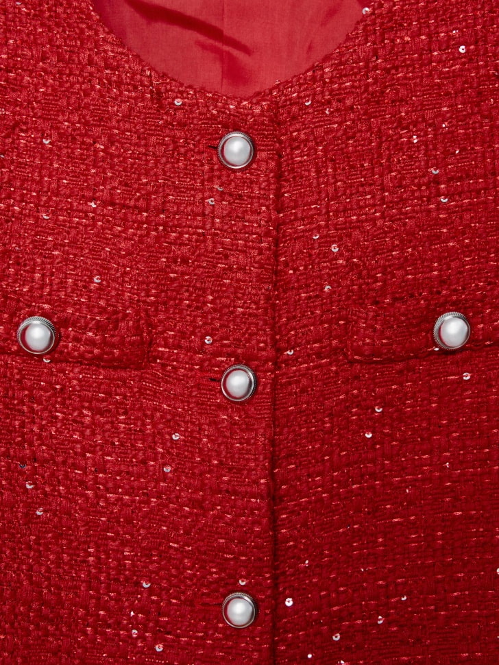 укороченный твидовый жакет для девочек 4680798701394 в интернет магазине