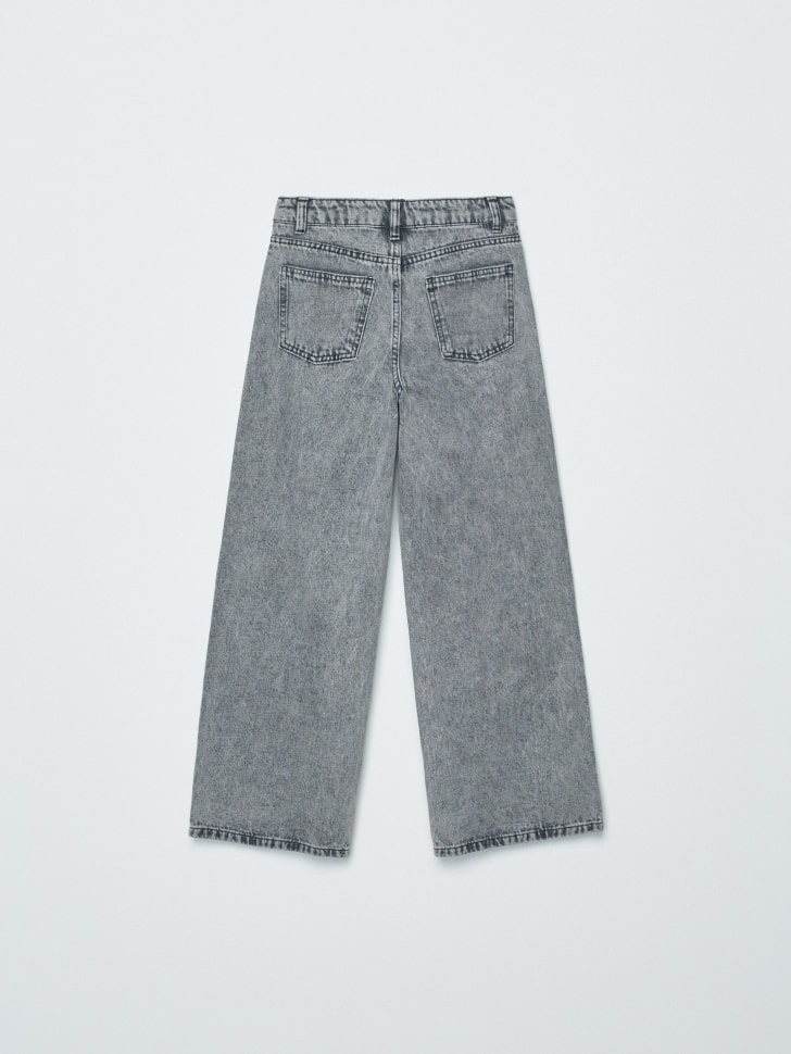 джинсы wide leg с бантиками для девочек 4680798573199 по акции