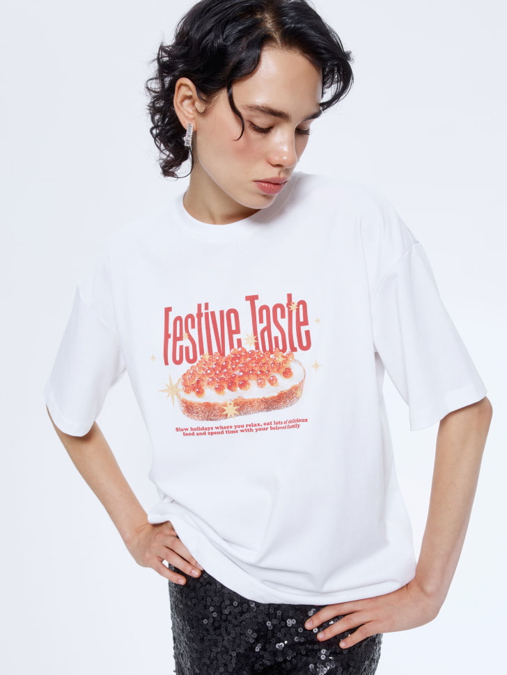 футболка оверсайз с принтом и патчем 4610517173881 фотография