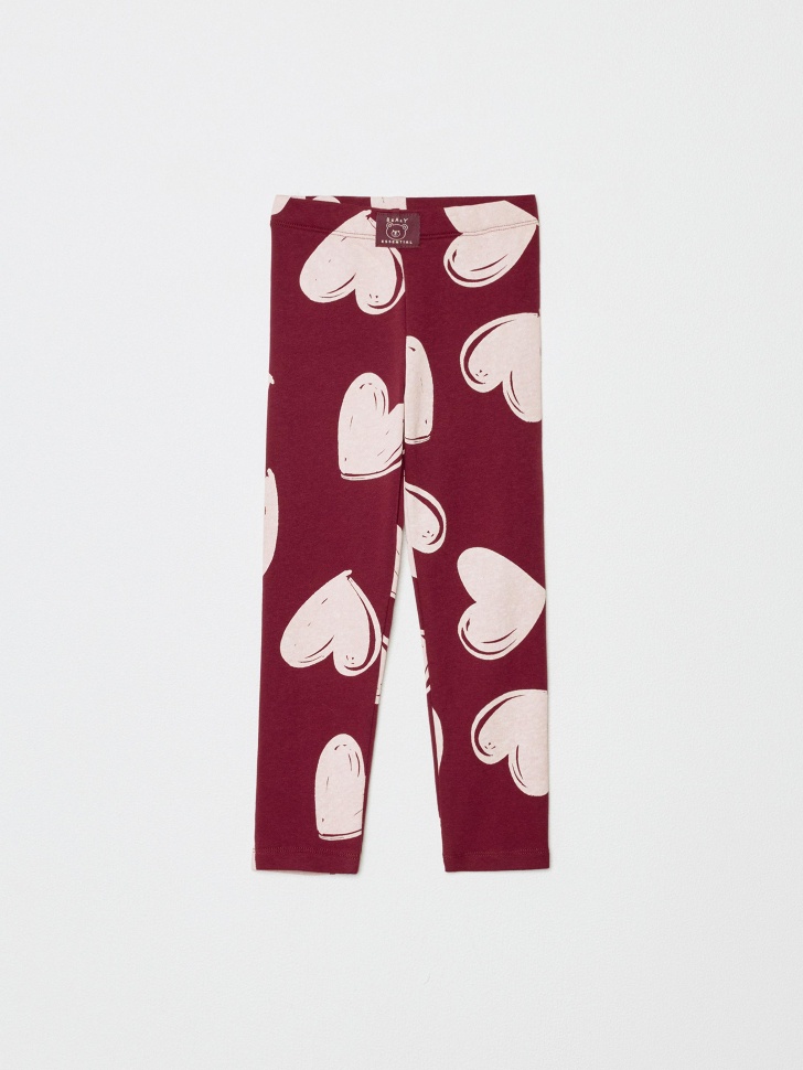 леггинсы из футера с принтом для девочек 4680798116594 фотография