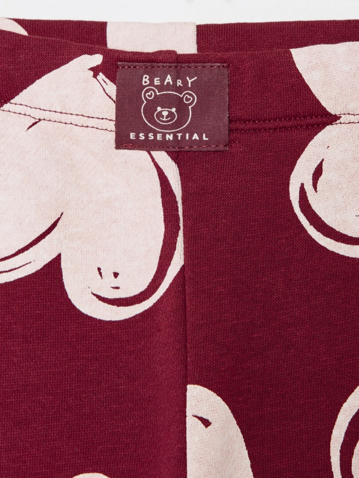 леггинсы из футера с принтом для девочек 4680798116594 в интернет магазине