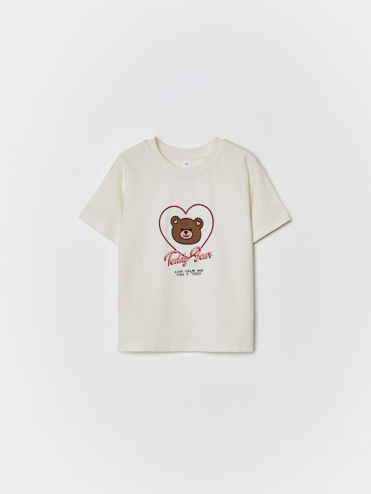 футболка оверсайз с принтом для девочек 4610517330307 фотография