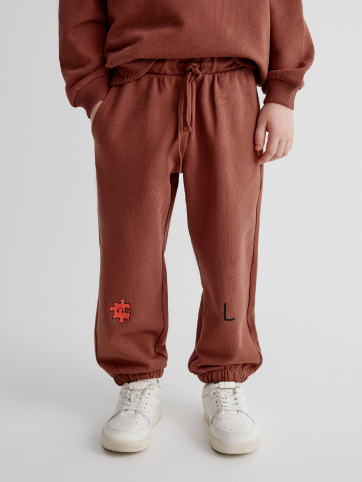 Джоггеры SELA для мальчиков, коричневый, арт. 33718