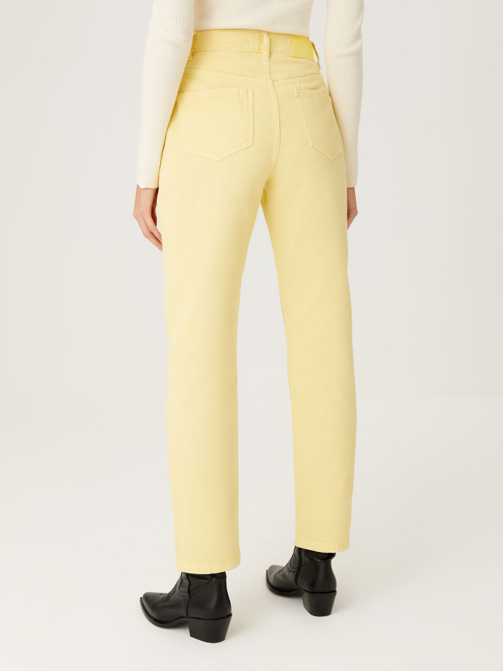 Цветные прямые джинсы (желтый, XS) от Sela