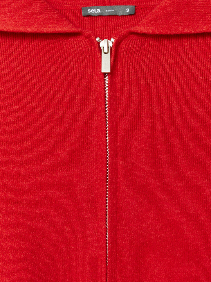 укороченное зип-худи с содержанием шерсти из шерсти спереди