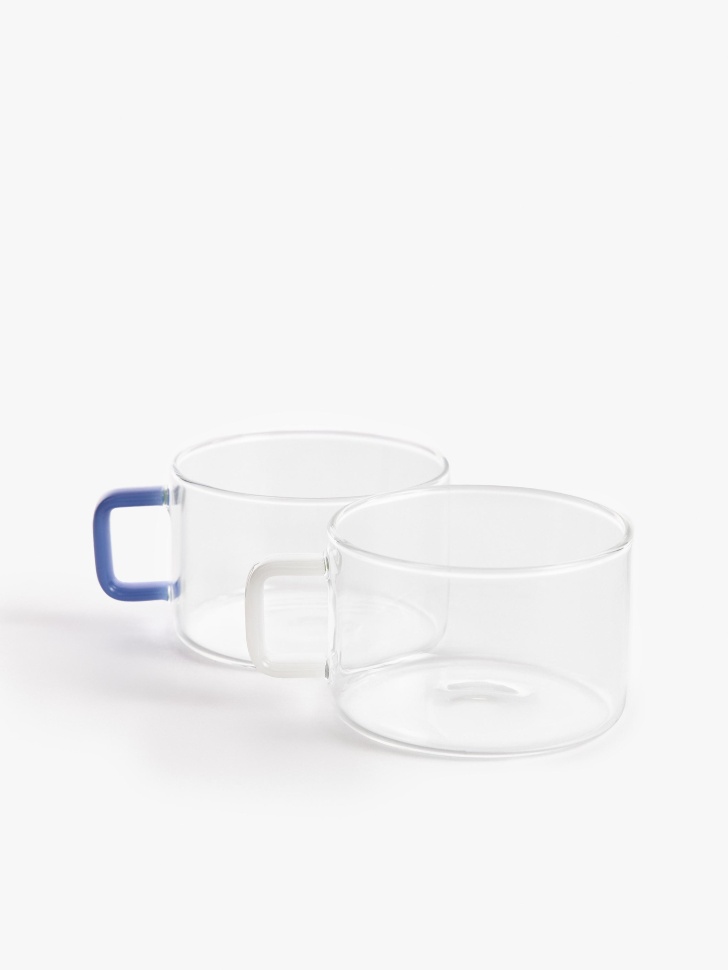 кружка из стекла от бренда sela вид слева