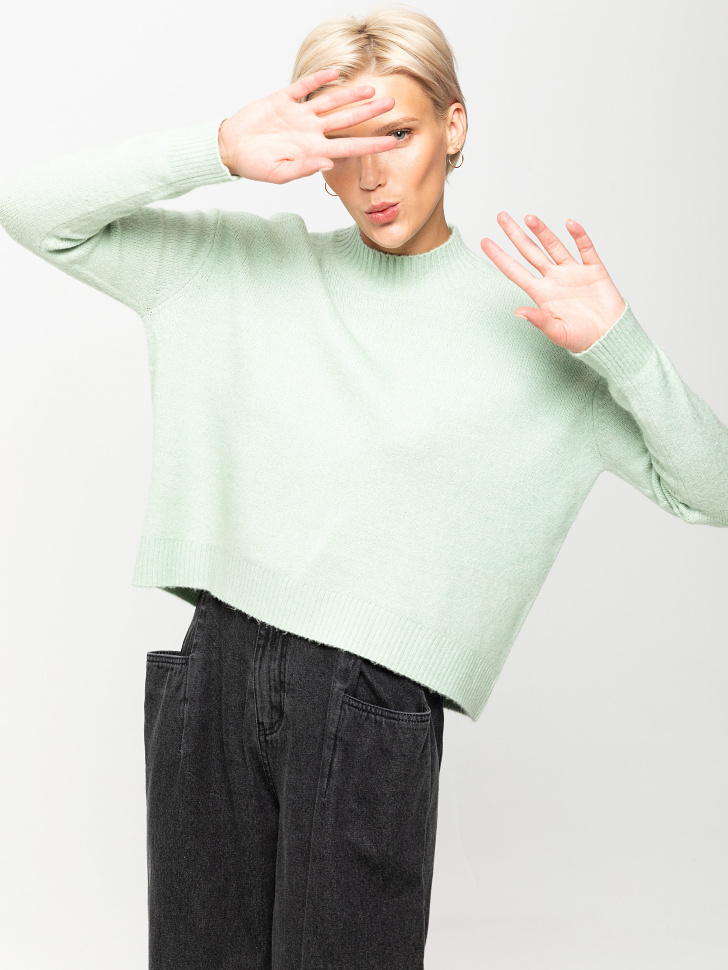 свитер женский (зеленый, M)